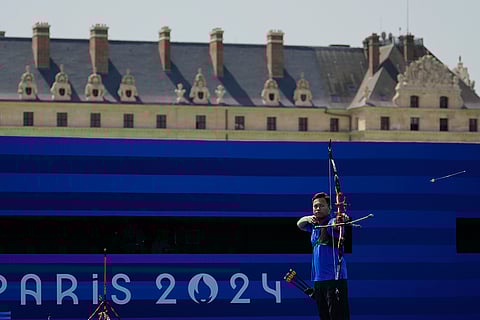 Tai Yu-Hsuan shoots during Archery individual elimination round